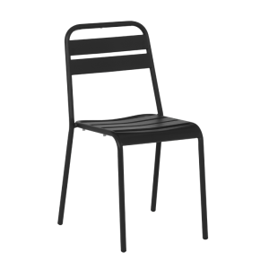 Метален градински стол ABA - черен