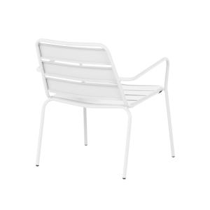 Метален градински стол SAKI - бял