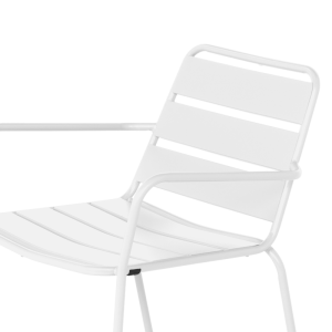 Метален градински стол SAKI - бял