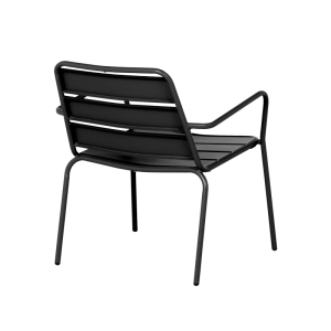 Метален градински стол SAKI - черен