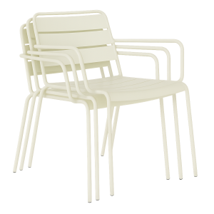 Метален градински стол SAKI - светлосив