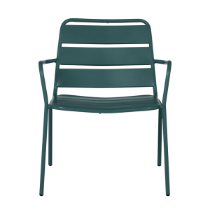 Метален градински стол SAKI - тъмнозелен