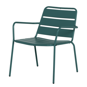 Метален градински стол SAKI - тъмнозелен