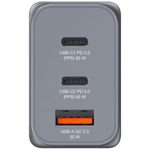 Зарядно устройство Verbatim GNC-65 GaN Charger 3 Port 65W USB A/C (EU/UK/US)