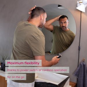 Машинка за подстригване Beurer MN5X hair clipper, 7 Attachments, 6 adjustable cutting lengths and 4-stage fine adjustment, LED display with battery display, Battery and mains operation, travel lock display and charge display, storage bag