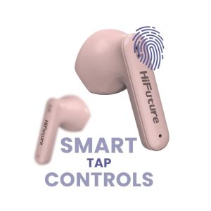 Слушалки HiFuture ColorBuds2 Pink, Fashion TWS Earbuds, *5+15hours Play time,  Bluetooth 5.3, 10MM Driver, Soft Bass, Comfort Fit, Colorful option
