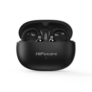 Слушалки HiFuture FlexClip Black, Open Ear Comfort, Bluetooth 5.4, 4 Mics ENC Calling System, Playtime up to 30 Hours, IPX5 Waterproof, 12mm Driver Bass Boost