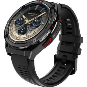 Часовник HiFuture Active Black Red, *1.43"  AMOLED, Dual Band GPS +Compass + Altimeter 466*466, Powered by Dual Core & Syntra AI, Bluetooth Call, 5ATM Waterproof, 24/7 True Heart Rate & Blood Oxygen Sensor, Up to 10 days daily use