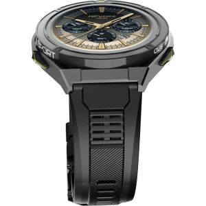 Часовник HiFuture Active Black Yellow, *1.43"  AMOLED, Dual Band GPS +Compass + Altimeter 466*466, Powered by Dual Core & Syntra AI, Bluetooth Call, 5ATM Waterproof, 24/7 True Heart Rate & Blood Oxygen Sensor, Up to 10 days daily use