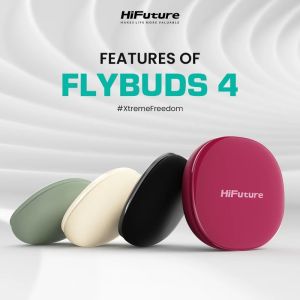 Слушалки HiFuture FlyBuds 4 ANC Latte, Active Noise Cancelling, 4 MICS ENC, Wireless 5.4, Up to 10 Hours Battery Life by one charge, IPX5, Ultra Bass, Up to 35 Hours Battery Life Combined