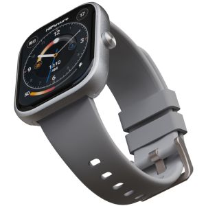 Часовник HiFuture Lume Silver Grey, 1.85 " IPS, Powered by Dual Core, Aerospace-Grade Ultra Light Aluminum Frame, Bluetooth Call, 3D User Interface, 1ATM Waterproof, 24/7 True Heart Rate & Blood Oxygen Sensor, 100+ Sports Mode, Up to 7 days daily use