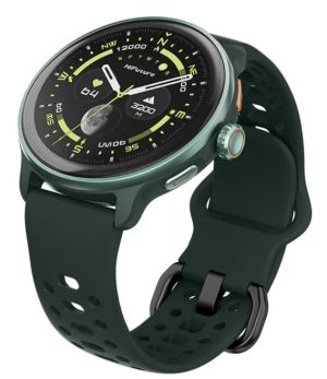 Часовник HiFuture Vela Dark Green, 1.43" AMOLED, GPS +Compass + Altimeter, 466*466, Support Local Music(100M Space), Support AI Coach for Training, Powered by Dual Core, Bluetooth Call, 5ATM Waterproof, 24/7 True Heart Rate & Blood, Oxygen Sensor, Up to 1