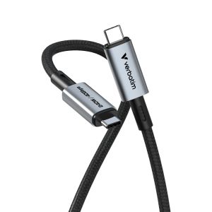 Кабел Verbatim Sync & Charge USB-C to USB-C 240W 40 Gbps 120 cm