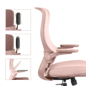 Ергономичен стол BAKU - светлорозов