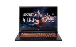 Лаптоп Acer Nitro V17, NG-ANV17-41-R14D, AMD Ryzen R7 260 ( up to 5.1GHz, 16MB), 17.3" FHD(1920x1080)IPS 144Hz, 1*16GB DDR5 (1 slot free), 1024GB PCIe NVMe SSD, NVIDIA GeForce RTX 4050 6GB GDDR6, Wi-Fi AX, BT, Win 11 Home, Black