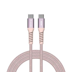 Кабел Verbatim Sync & Charge USB-C to USB-C 60W Magnetic 120 cm - Pink
