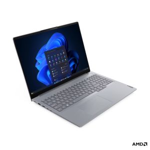 Лаптоп Lenovo ThinkBook 16 G9 AMD Ryzen 7 250 (up to 5.1GHz, 16MB), 32GB (16+16) SODIMM DDR5-5600, 512GB SSD, 16" WUXGA (1920x1200) IPS AG, AMD Radeon 780M Graphics, FHD&IR Cam, Backlit KB, WLAN, BT, 3 cell, DOS, 3Y CCI