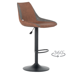 Бар стол GROVE - червен-кафяв