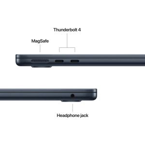 Лаптоп Apple MacBook Air 13.6: Apple M5 chip with 10-core CPU and 10-core GPU, 24GB, 1TB SSD - Midnight