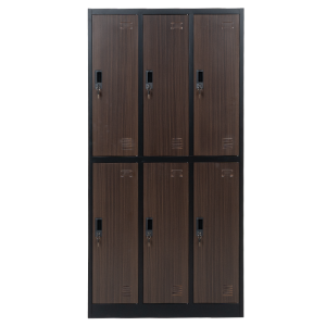 Метален шкаф Carmen CR-1243 J - черен-орех