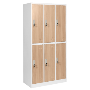 Метален шкаф Carmen CR-1243 J - бял-бук