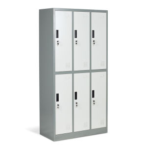 Метален шкаф Carmen CR-1243 J LUX - сив / тъмносив