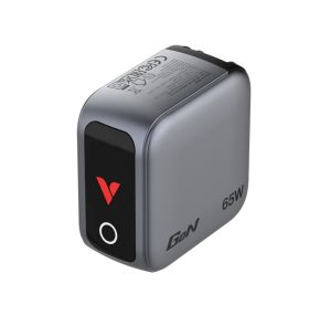 Зарядно устройство Verbatim Mini GaN Charger 65W with Display + 60W USB-C to USB-C Cable (Charger and Data transfer) Grey