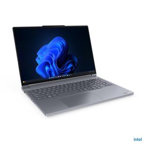 Лаптоп Lenovo ThinkBook 16p G6 IAX Intel Core Ultra 7 255HX, 20C (up to 5.2GHz, 30MB), 32GB (16+16) SODIMM DDR5-5600, 1TB SSD, 16" WQXGA (2560x1600) IPS AG, NVIDIA GeForce RTX 5060 8GB, FHD&IR Cam, Backlit KB, WLAN, BT, FPR, Color Calibration, 4 cell, Win