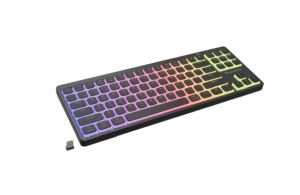 Клавиатура Genesis Gaming Keyboard Thor 430 TKL Wireless, US, RGB Mechanical Outemu Pink, Silent Slim, Black