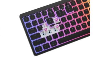 Клавиатура Genesis Gaming Keyboard Thor 430 TKL Wireless, US, RGB Mechanical Outemu Pink, Silent Slim, Black