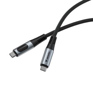 Кабел Verbatim Sync & Charge USB-C to USB-C 100W Display 120 cm