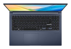 Лаптоп Asus Vivobook M1502XA-BQ012NA, AMD Ryzen 7 7840HS 3.8GHz (8-core/16-thread, 16MB cache, up to 5.1GHz max boost),15.6 "FHD(1920X1080) 16:9, 8GB DDR5 (on BD), 512 GB SSD,Backlit Keyboard, NO OS, Quiet Blue, no adapter