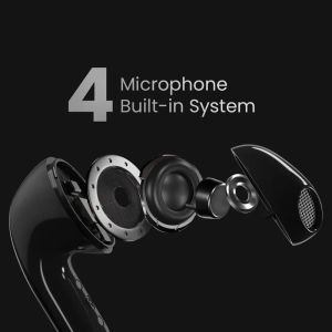 Слушалки HiFuture ChromeBuds Titanium, Metallic Charge Case, 4 MICS ENC, Wireless 5.4, Up to 6 Hours Battery Life by one charge, IPX5, Ultra Bass, Up to 30 Hours Battery Life Combined