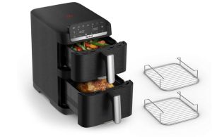 Уред за здравословно готвене Tefal EY7568E0 Crispy Stack Af Genius+Acc Blk