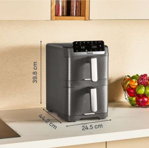 Уред за здравословно готвене Tefal EY7568E0 Crispy Stack Af Genius+Acc Blk