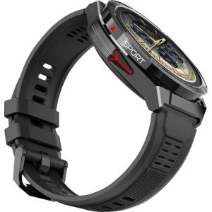 Часовник HiFuture Active Black Red, *1.43"  AMOLED, Dual Band GPS +Compass + Altimeter 466*466, Powered by Dual Core & Syntra AI, Bluetooth Call, 5ATM Waterproof, 24/7 True Heart Rate & Blood Oxygen Sensor, Up to 10 days daily use
