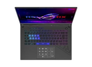 Лаптоп Asus Strix G16 G614PW-RV098, Ryzen 9 8940HX 2.4GHz (80MB Cache, up to 5.3GHz, 16 cores, 32 Threads) 16.0  WUXGA 1920X1200 16:10 Bend+300nits Anti-Glare sRGB 100% Wide View,165Hz,32GB (16GB DDR5-5200 SO-DIMM *2 ) ,1TB G4 , RTX 5080  16GB,Wi-Fi 6E ,G