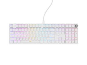 Клавиатура Genesis Mechanical Gaming Keyboard Thor 404 White RGB Backlight Gateron Peach Silent, US Layout