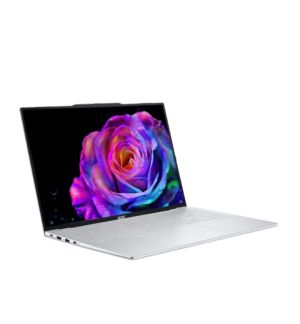 Лаптоп Acer Swift Air 16, SFA16-61M-R3XW, AMD Ryzen AI 7 350 (8C/16T, up to 5.0GHz, 16MB), 16" WUXGA OLED (1920x1200), 16GB LPDDR5  (Onboard), 1TB PCIe NVMe SSD, AMD Radeon 860M, WIFI 6E, BT 5.2, FHD Cam, KB Backlight, Win 11 Home, Light Silver