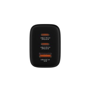 Зарядно устройство Verbatim Essentials GaN Charger 65W EU plug Black