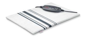 Термоподложка Beurer HK 26 Heat Pad; 3 Illuminated temperature settings; Auto switch-off after 90 min;Cotton cover washable on 40°; BSS;40(L)x30(W) cm; white-grey