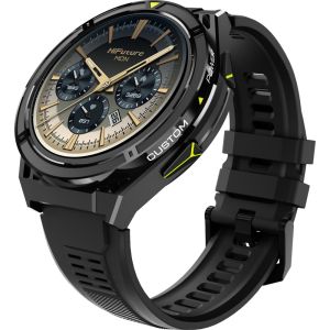 Часовник HiFuture Active Black Yellow, *1.43"  AMOLED, Dual Band GPS +Compass + Altimeter 466*466, Powered by Dual Core & Syntra AI, Bluetooth Call, 5ATM Waterproof, 24/7 True Heart Rate & Blood Oxygen Sensor, Up to 10 days daily use