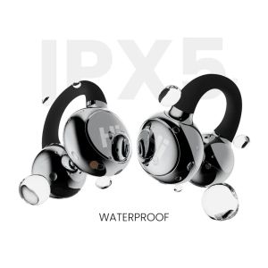Слушалки HiFuture FlexClip Black, Open Ear Comfort, Bluetooth 5.4, 4 Mics ENC Calling System, Playtime up to 30 Hours, IPX5 Waterproof, 12mm Driver Bass Boost