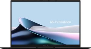 Лаптоп Asus Zenbook UM3406GA-QD246WNA, AMD Ryzen 7 445 ,2.0GHz (14MB Cache, up to 4.6GHz, 6 cores, 12 Threads), 14.0 OLED WUXGA(WU) 1920X1200 16:10,LPDDR5X 16GB ( on board ),512GB  SSD G4, Windows 11,  Jade Black, Sleev, no adapter
