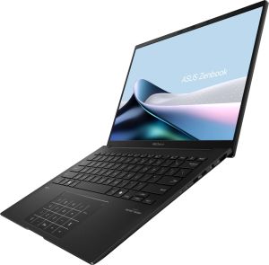Лаптоп Asus Zenbook UM3406GA-QD246WNA, AMD Ryzen 7 445 ,2.0GHz (14MB Cache, up to 4.6GHz, 6 cores, 12 Threads), 14.0 OLED WUXGA(WU) 1920X1200 16:10,LPDDR5X 16GB ( on board ),512GB  SSD G4, Windows 11,  Jade Black, Sleev, no adapter