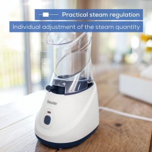 Парен изпарител Beurer SI 31 Steam vaporizer, LED indicator; Quiet operation; Steam regulation; Ready to use in 3- 5 min; Saline solution and essential oils