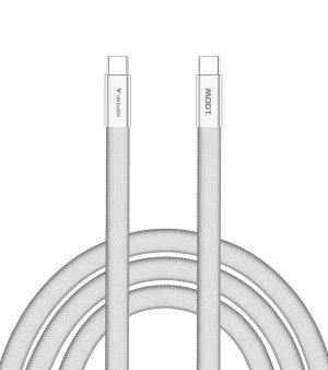 Кабел Verbatim Sync & Charge SoftTouch USB-C to C cable 100W 120 cm - White