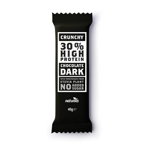 Крънчи протеинов шоколад със стевия, натурален, 40g
