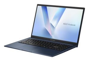 Лаптоп Asus Vivobook X1504MA-BQ204NA,Intel Core 7 350 1.5 GHz(6 MB cache up to 4.8 GHz) , 15.6" FHD,(1920x1080),16GB DDR5, SSD 512 GB, No OS, Quiet Blue,US, no adapter