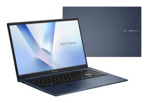 Лаптоп Asus Vivobook X1504MA-BQ204NA,Intel Core 7 350 1.5 GHz(6 MB cache up to 4.8 GHz) , 15.6" FHD,(1920x1080),16GB DDR5, SSD 512 GB, No OS, Quiet Blue,US, no adapter